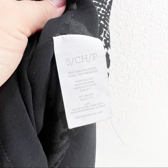 CAbi Broken Check Houndstooth Back Zip Tank Top Sleeveless Size Small S - Picture 7 of 7